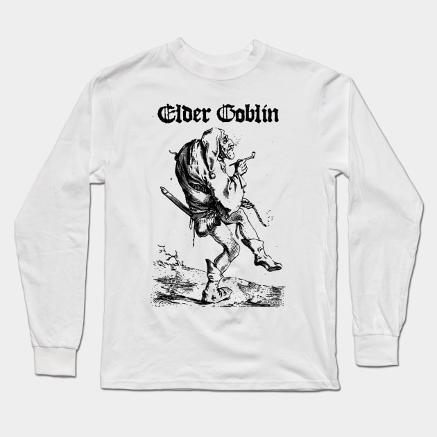 Elder Goblin - For the Glory of Blackholm Black Long Sleeve T-Shirt by Serpent’s Sword Records